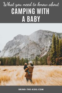 hiking with baby in mountains