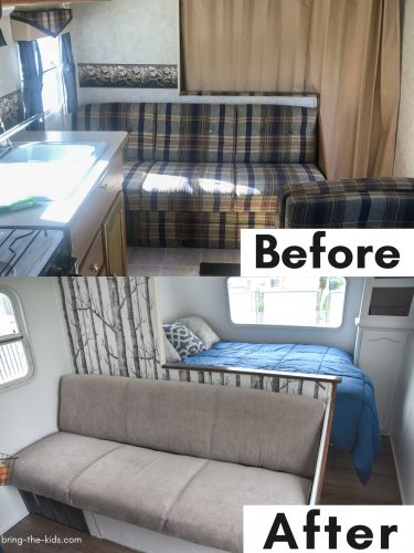 15 Simple Rv Updates You Can Do In One, How To Reupholster Rv Sofa Bed