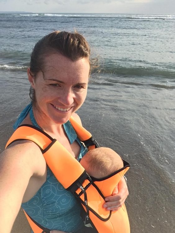 neoprene baby carrier for swimming and ocean